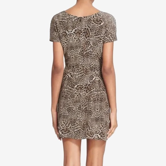 The Kooples Leopard Mini Dress Size M Silk Animal Print Cocktail Party Glam Rock - Picture 4 of 4